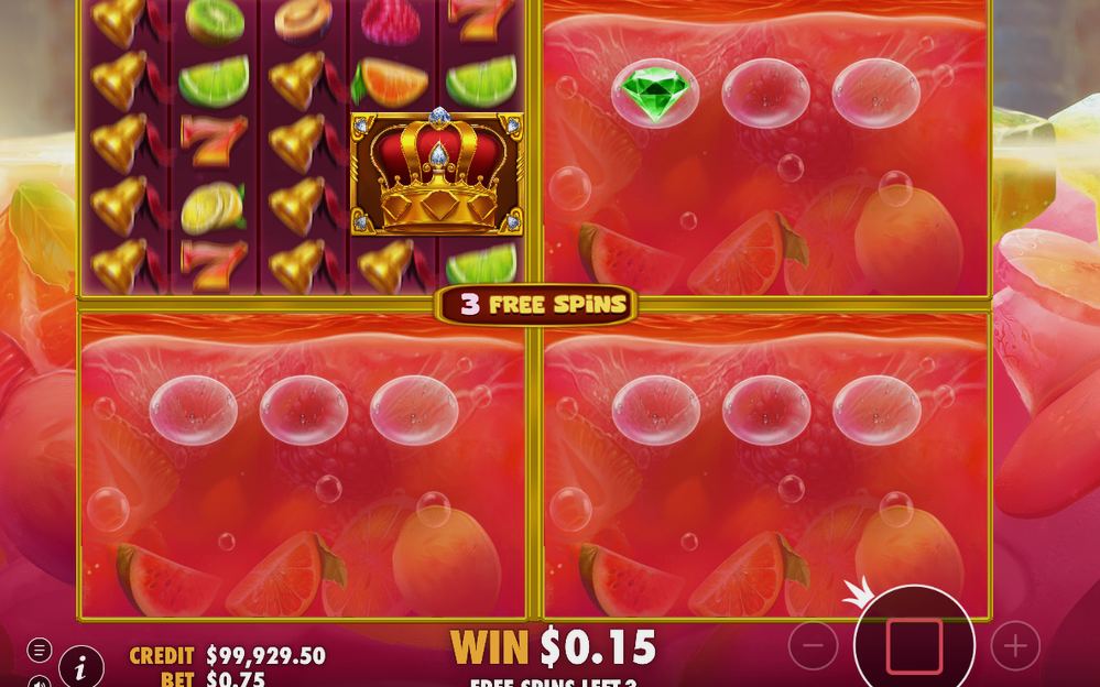 Free Spins med första matrisen uppe till vänster